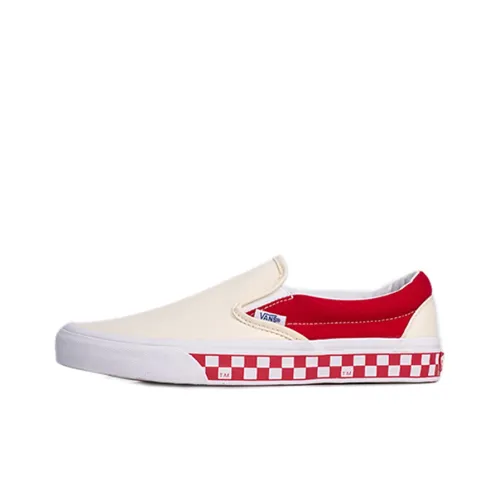 VANS Slip On Series Low Skateboard Shoes Унисекс Белый Красный