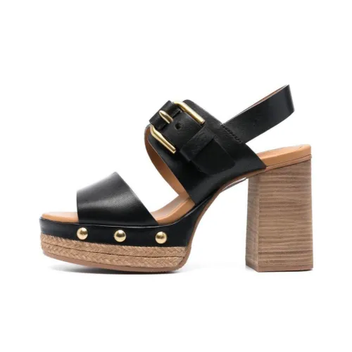 See By Chloe One Ремень Сандалии 11 см Женские Черные