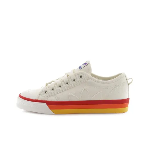Adidas Originals NIZZA Pride Slip-Resistant Abrasion-Resistant Low Top Skateboard Shoes Unisex Rainbow Adidas Originals NIZZA Pride Слип-Резистентный Устойчивый к истиранию Низкий Топ Скейтборд Кроссовки Унисекс Радужный