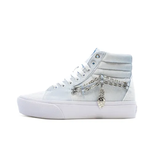 Vans SK8 Платформа 2 High Топ Кроссовки для скейтбординга Женские Светло-синие