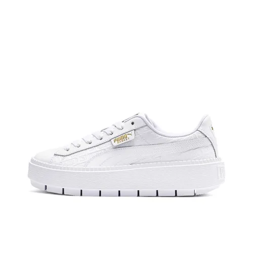 PUMA Platform Trace Reinvent Low Топ Кроссовки для скейтбординга Женские Чисто белый