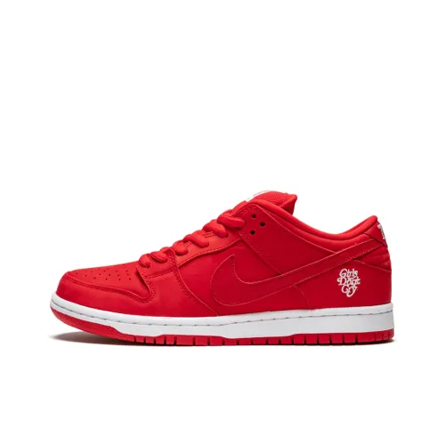 Nike Dunk SB VERDY Collaboration GIRLS DON'T CRY Низкие кроссовки для скейтбординга Мужские Красные Белые