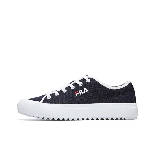 FILA Fmc Low Топ Повседневный Холст Скейтбординг Кроссовки Мужские Черно-Белые