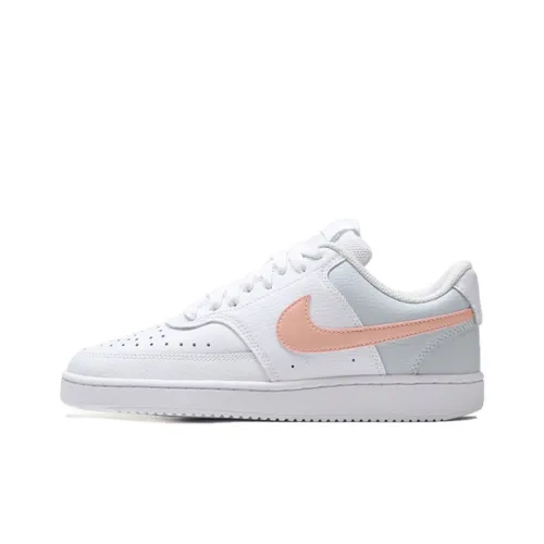 nike Court Vision 1 Slip Resistant Abrasion Resistant Легкий Низкий Топ Кроссовки для скейтбординга Женские Белые Серые Розовые