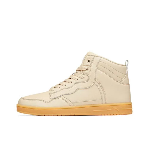 ANTA Life Collection Высокие Кроссовки для Скейтбординга Мужские Овсяно-Белые