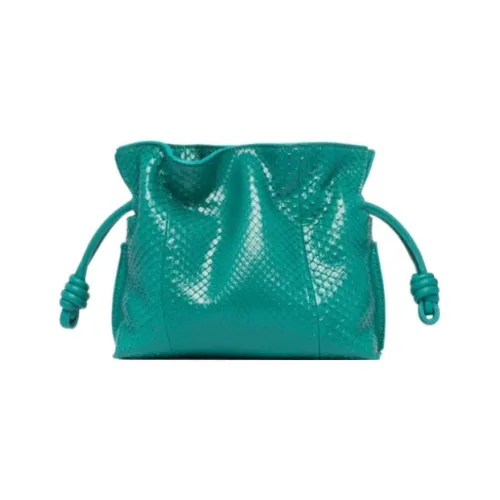 LOEWE Flamenco Кожа Клатч Мини Женский Циан