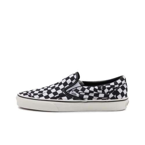 VANS Slip On Series Low Top Скейтборд Кроссовки Унисекс Черно-Белая Шахматка