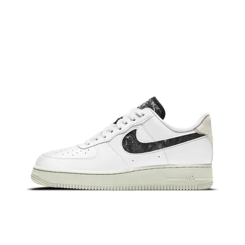 Nike Air FORCE 1 '07 Slip-on Резистентные амортизаторы Низкий топ Скейтбординг Кроссовки Женские Белый Черный