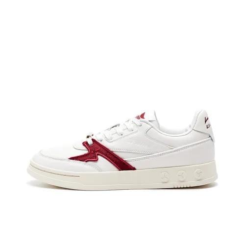 LI NING 1990 Classic Collection Низкие Кроссовки для скейтбординга Мужские Белые и Красные