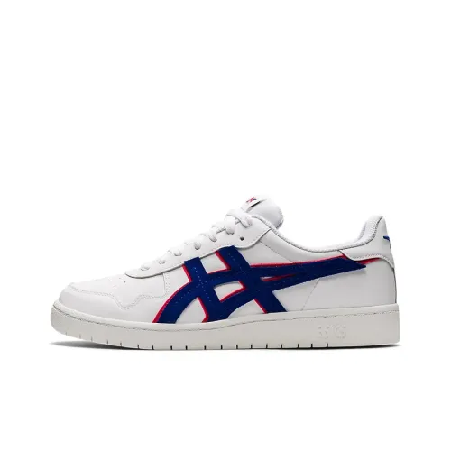 Asics JAPAN S Устойчивые к истиранию Низкие Кроссовки для скейтбординга Унисекс Белый Синий Пэчворк