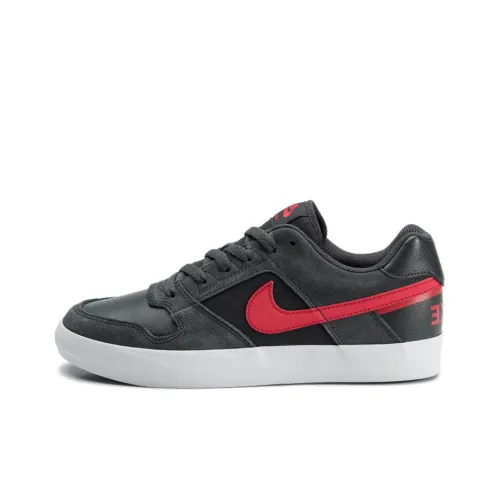 nike SB Delta FORCE VULC Устойчивый к истиранию Баланс Легкий Низкий Топ Скейтборд Кроссовки Мужские Черные Красные