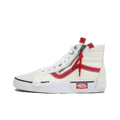 VANS SK8 Reissue Кепка Высокие Кроссовки для скейтбординга Унисекс Бежевый Красный