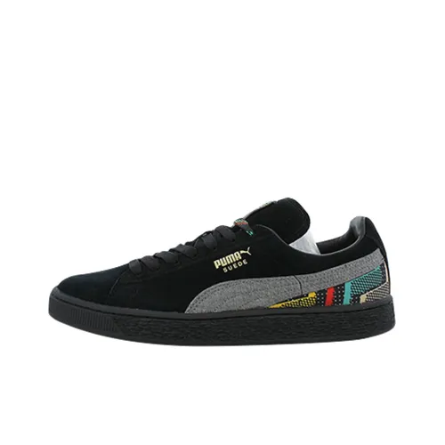 PUMA Suede Series BHM Легкий Низкий Топ Скейтборд Кроссовки Унисекс Черный Серый