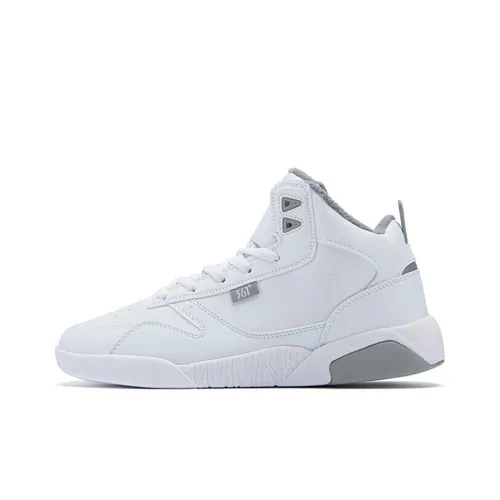 361° Slip Устойчивый к истиранию Высокий Топ Скейтбординг Кроссовки Белый Серый