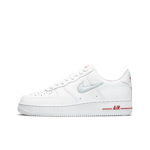 Nike Air FORCE 1 JEWEL Slip-Resistant Low Top Скейтбординг Кроссовки Мужские Красный Белый
