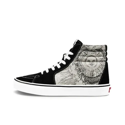 VANS SK8 High Топ Скейтборд Кроссовки Унисекс Черный Белый