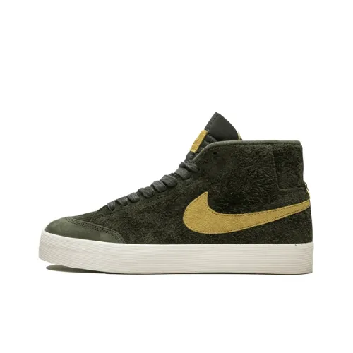 Nike Blazer Износостойкий и Легкий MID Скейтборд Кроссовки Мужской Зеленый