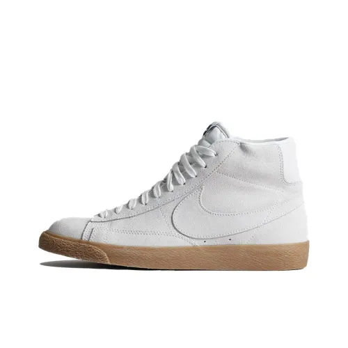 nike Blazer PRM Slip-Resistant Abrasion-Resistant MID Топ Скейтборд Кроссовки Мужские Серый Натуральная Резина
