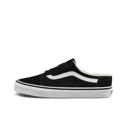 Vans Old Skool Collection Mule Low Топ Скейтборд Кроссовки Унисекс Черный Белый
