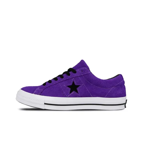 Конверс One Star Ox 'Темный Звезда Vtg Замша' Противоскользящие устойчивые к истиранию низкие кеды для скейтбординга унисекс фиолетовые