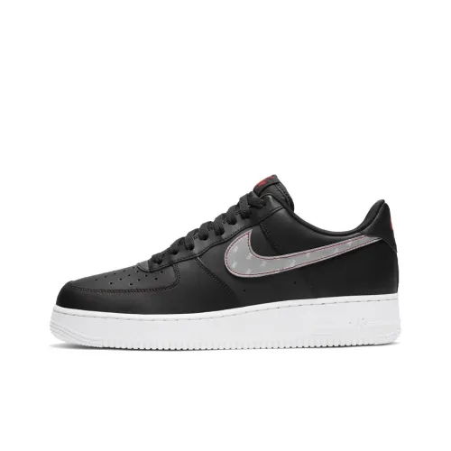 3M x Nike Air FORCE 1 Покрытие Slip-Resistant Низкие Кроссовки для Скейтбординга Мужские Черные