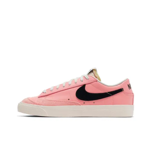 Nike Blazer Slip-resistant Shock Absorbers с антискользящими свойствами и устойчивыми к истиранию низкими скейтбординговыми кроссовками для мужчин черные и розовые