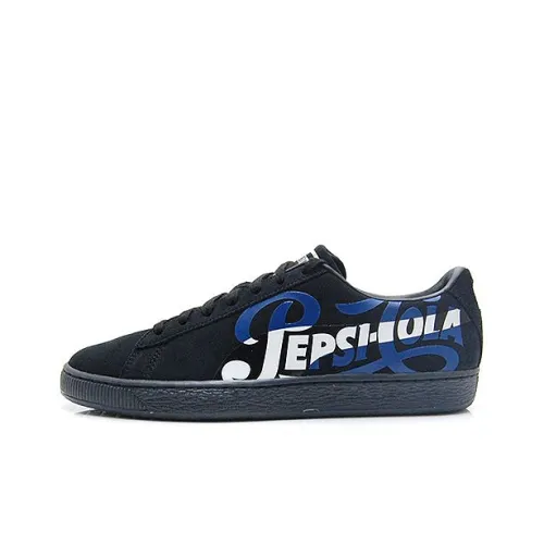 Pepsi X PUMA Suede Series Low Топ Скейтборд Кроссовки Унисекс Черный Синий