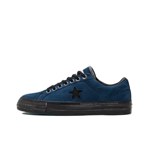 Thisisneverthat x Converse ONE STAR Slip Resistant Abrasion Resistant Low Top Скейтборд Кроссовки Unisex Синий Черный