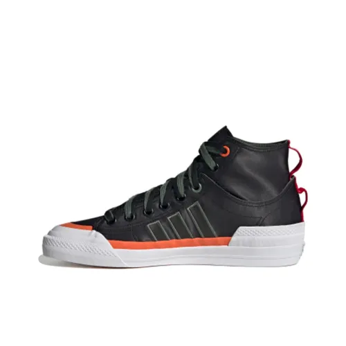 Adidas Originals NIZZA Hi Dl Устойчивые к истиранию высокие кроссовки для скейтбординга унисекс синие белые оранжевые