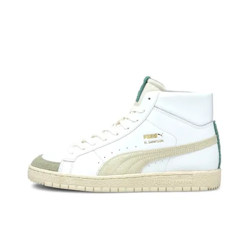 PUMA Ralph Sampson High Топ Кроссовки для скейтбординга Женские Белые Зеленые