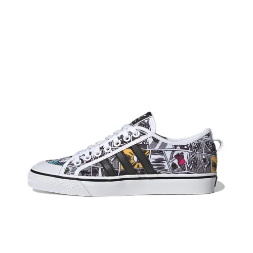Adidas Originals NIZZA Slip-on Устойчивый к истиранию Легкий низкий топ для скейтбординга унисекс белый черный