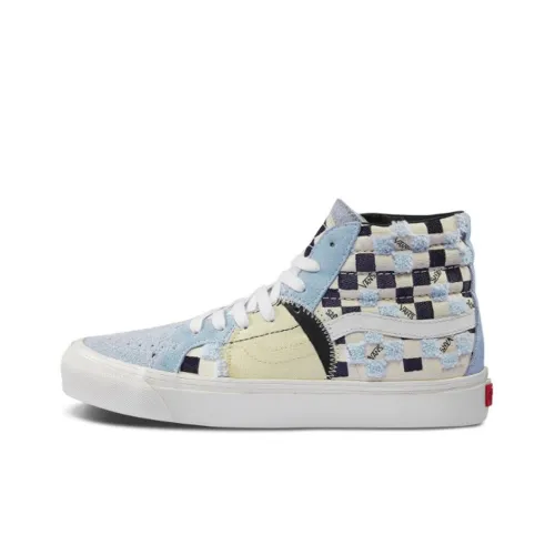 Vans SK8 BRICOLAGE LX Высокие Кроссовки для скейтбординга Унисекс Синие Белые