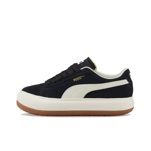 PUMA SUEDE MAYU Up Low Top Скейтборд Кроссовки Женские Черный Белый
