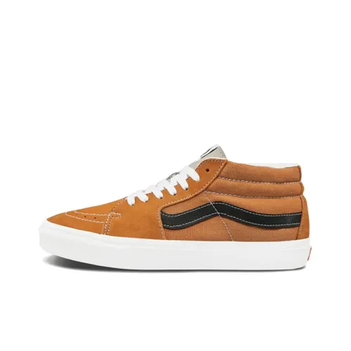 VANS SK8 Non Slip Легкий MID Топ Скейтборд Кроссовки Унисекс Оранжевый