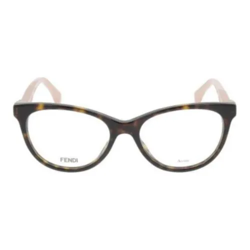 FENDI Металл Кошачий глаз Оправы для очков Женские Черепаховый