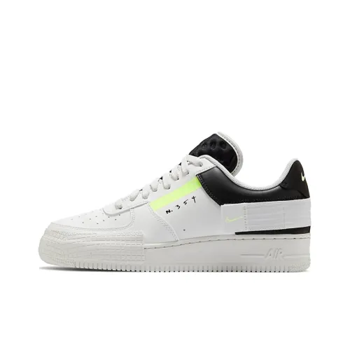 Nike Air FORCE 1 Тип Low Топ Скейтборд Кроссовки Унисекс Белый Черный Желтый