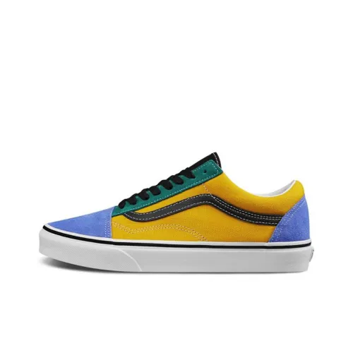 VANS Old Skool Collection Низкие Кроссовки для скейтбординга Унисекс Желто-зеленые