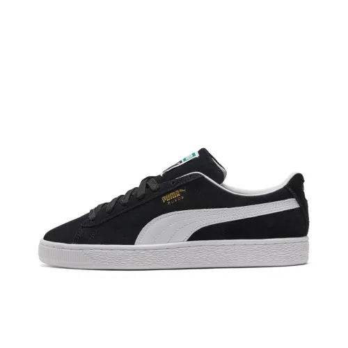 PUMA Suede Croc Low Skateboard Кроссовки Унисекс Черный Белый
