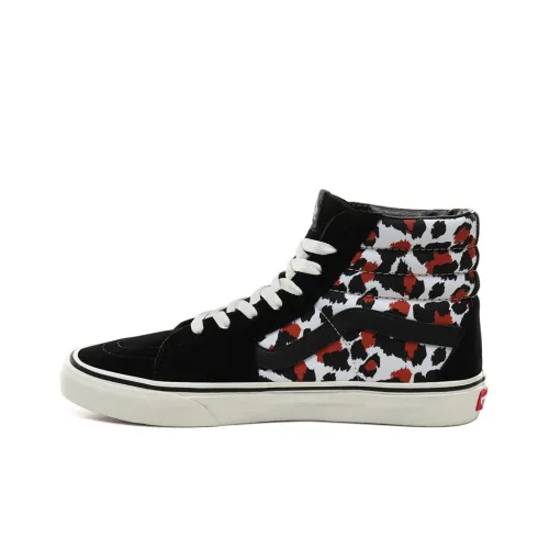 VANS SK8 LEOPARD Высокие Кроссовки для скейтбординга Унисекс Черный Белый