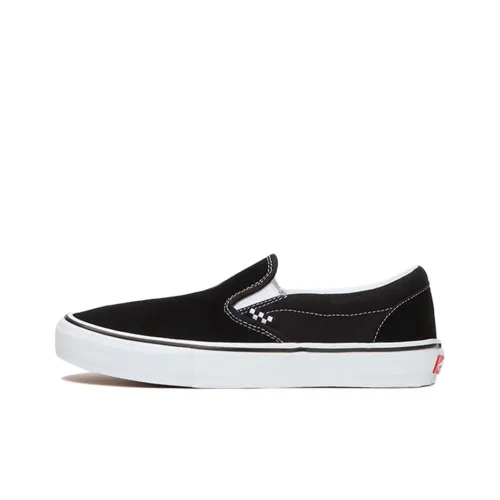 VANS Slip On SKATE CLASSICS Low Top Скейтборд Кроссовки Унисекс Черный Белый