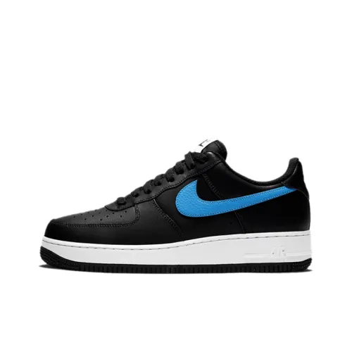 Nike Air FORCE 1 Покрытие Slip-Resistant Низкий Топ Скейтбординг Кроссовки Мужские Черный Красный Синий