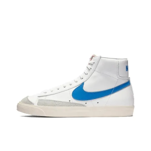 Nike Blazer 77 Vintage 'Pacific Blue' Slip-on Легкий MID Скейтбординг Кроссовки Unisex Синий Белый
