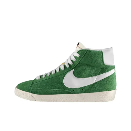 Nike Blazer замша 'Сосновый зеленый' противоскользящий легкий MID топ скейтбординг мужские белые зеленые