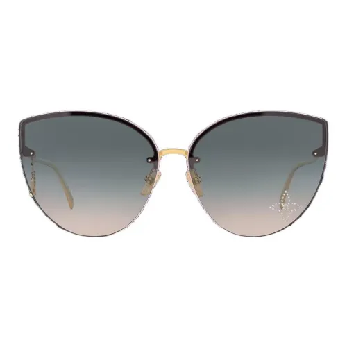 LOUIS VUITTON Металл Нерегулярная форма Солнцезащитные очки Женские Золото