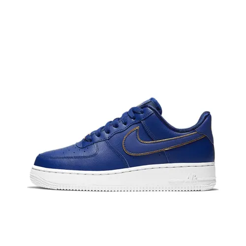Nike Air FORCE 1 Non Slip Легкий Низкий Топ Скейтбординг Кроссовки Женские Синие