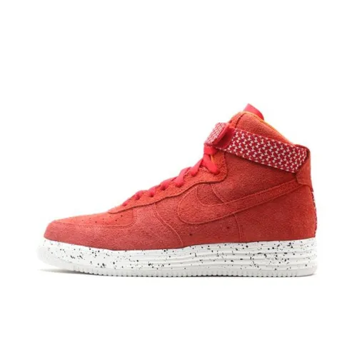 Nike Lunar Force 1 High UNDFTD Красный Slip Легкий Высокий Топ Скейтбординг Кроссовки Мужские Красный