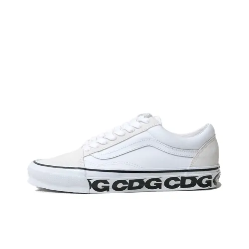 CDG x Vans Old Skool Легкий Низкий Топ Скейтборд Кроссовки Унисекс Белый