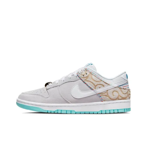 Nike Dunk Retro SE 'barber SHOP' Low Top Скейтборд Кроссовки Мужские Синий Серый Коричневый