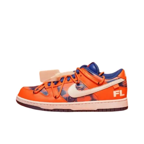 OFF Белый X Futura x Nike Dunk 'Syracuse' Slip-Resistant Abrasion-Resistant Low-Top Скейтборд Кроссовки Мужские Orange