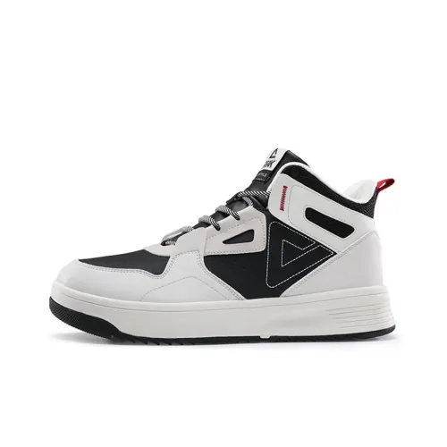 PEAK Термический Slip-Resistant и Устойчивый к Износу MID Топ Скейтборд Кроссовки Мужские Белый Черный